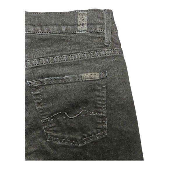 7 For All Mankind Jeans 29 Women's Black High Waist Boot Cut Preppy Hipster - Picture 12 of 12